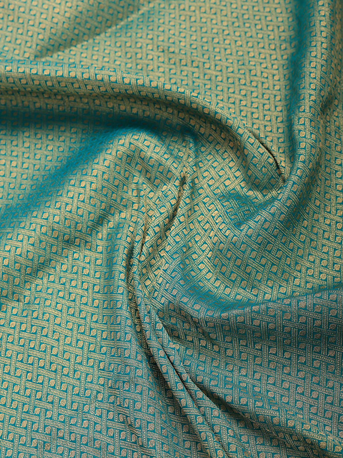 Firozee Plain Chiffon Saree