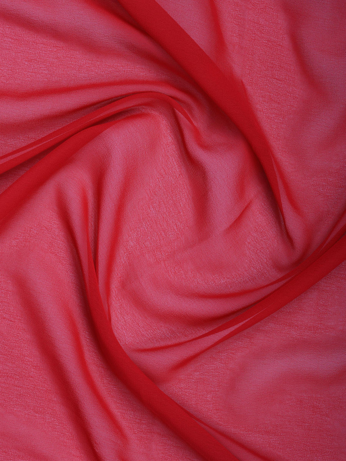 Hot Pink Plain Chiffon Saree
