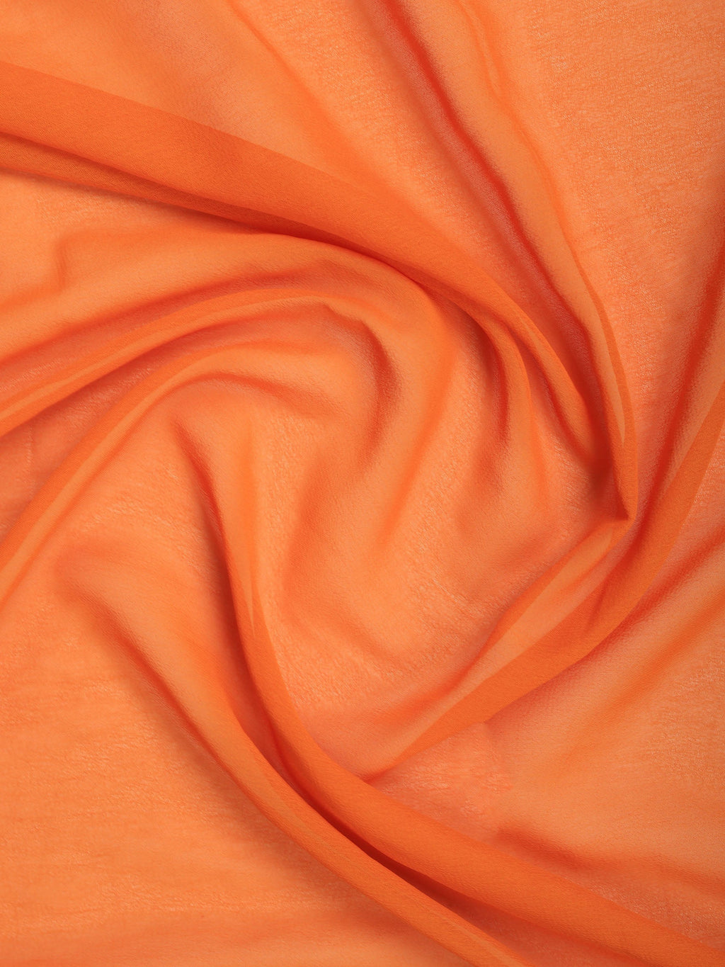 Mustard Plain Chiffon Saree
