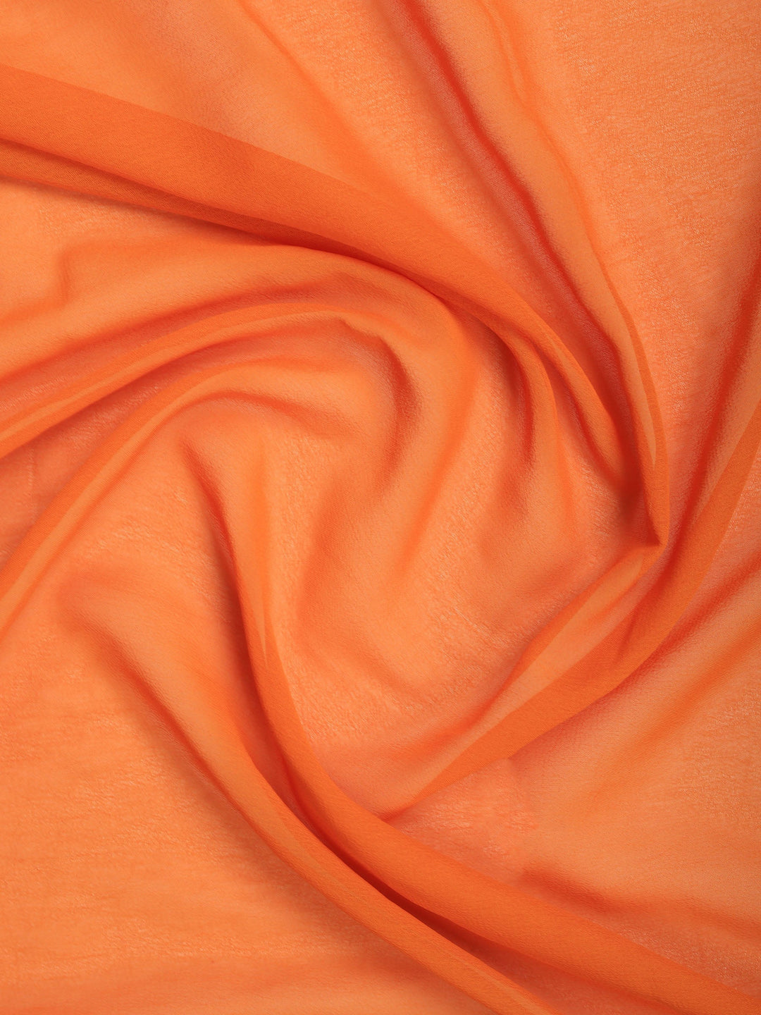 Mustard Plain Chiffon Saree