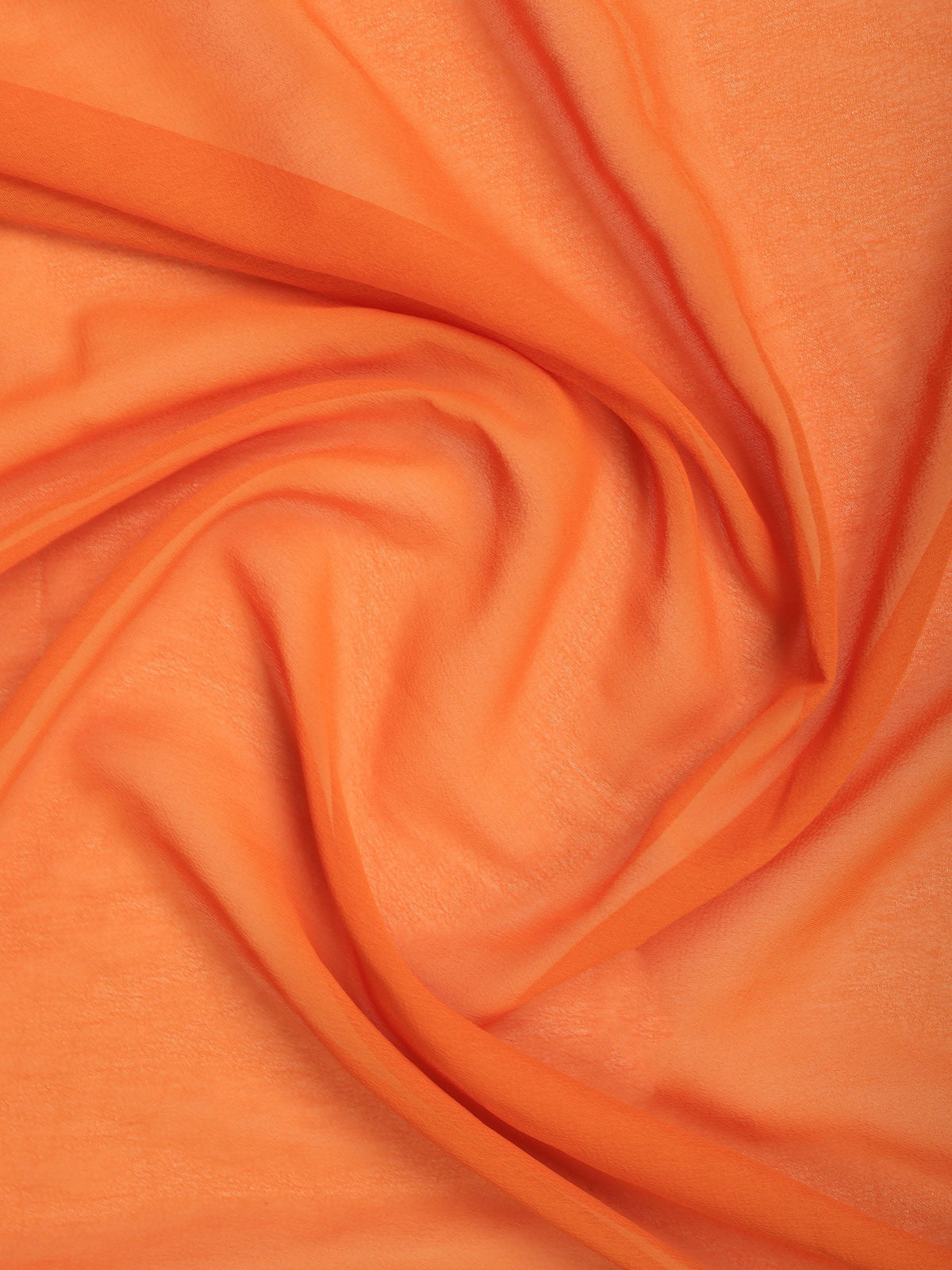 Mustard Plain Chiffon Saree