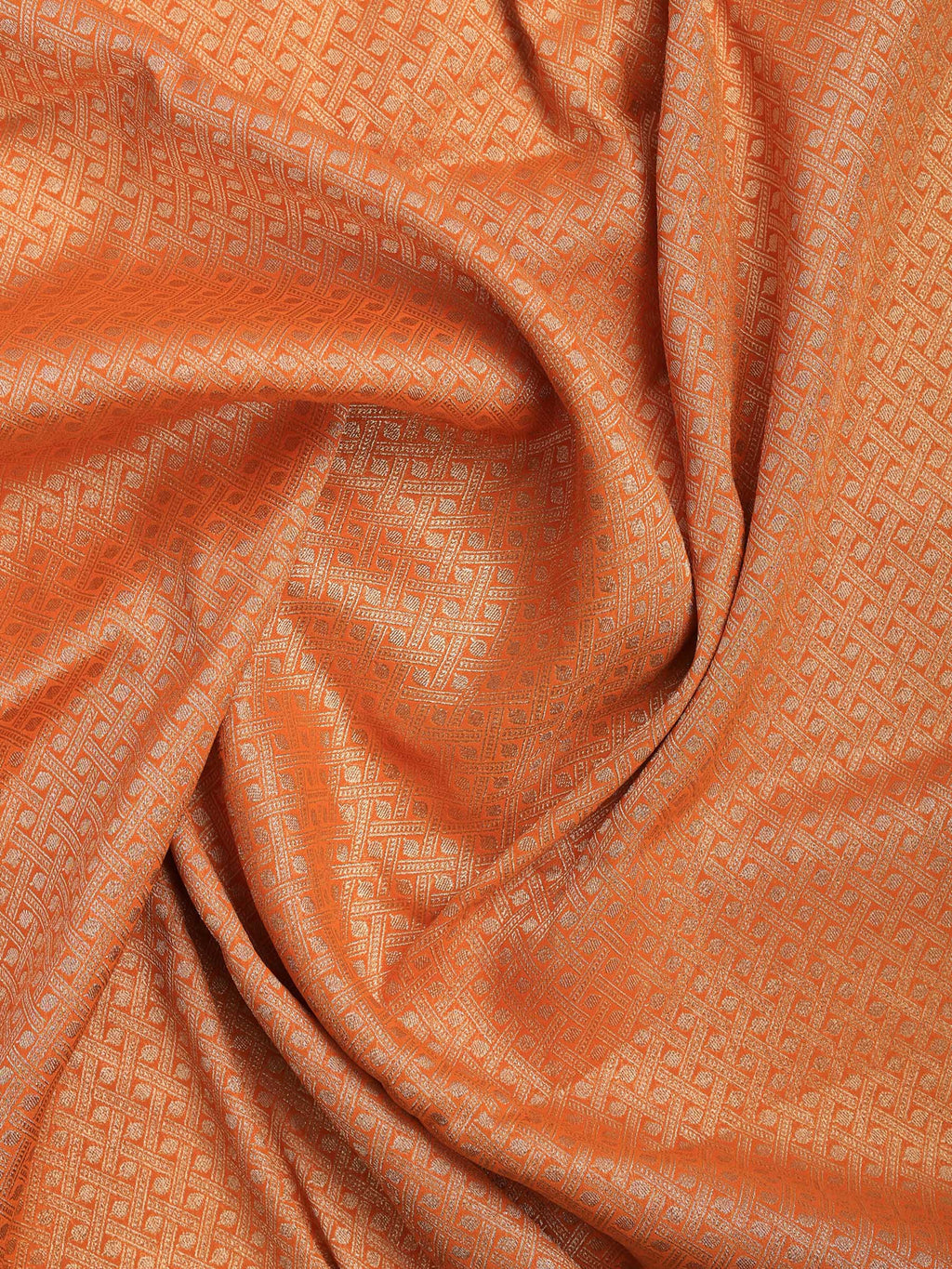 Mustard Plain Chiffon Saree