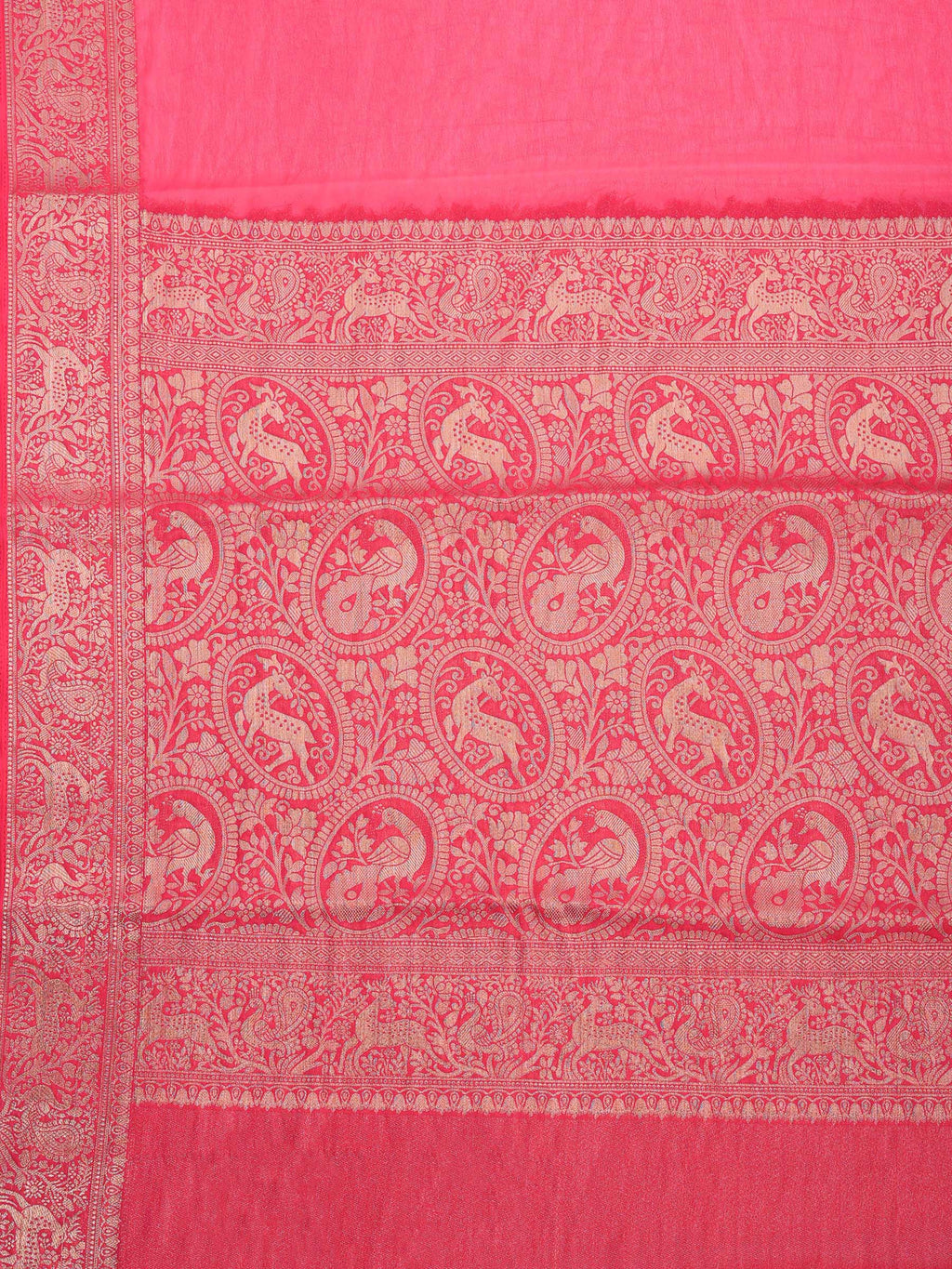 Rani Plain Chiffon Saree