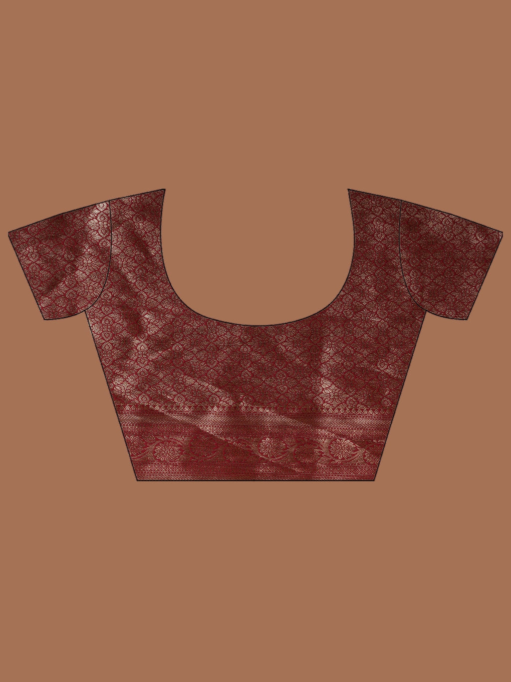 Magenta Zari Work Chiffon Saree