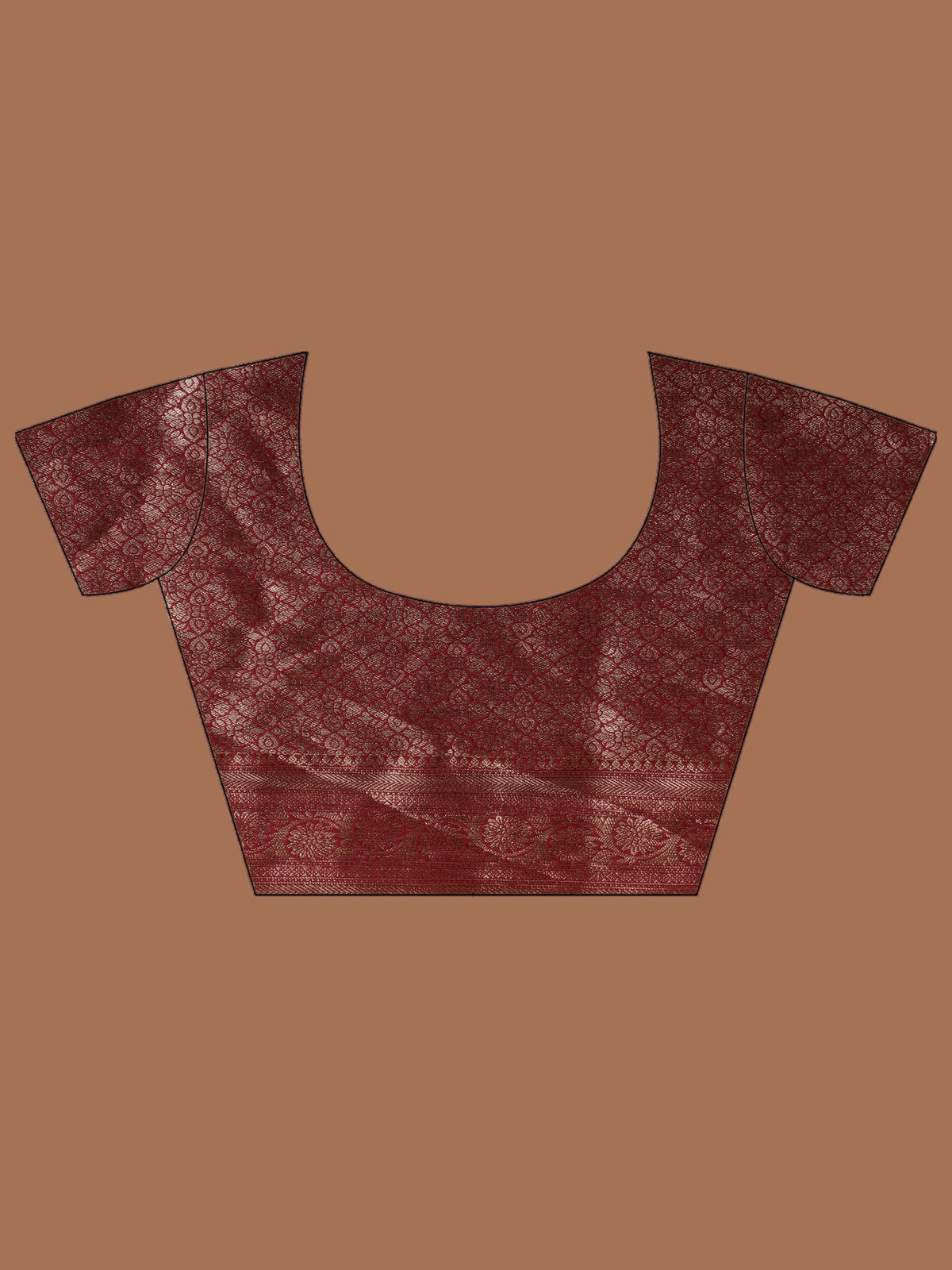 Magenta Zari Work Chiffon Saree