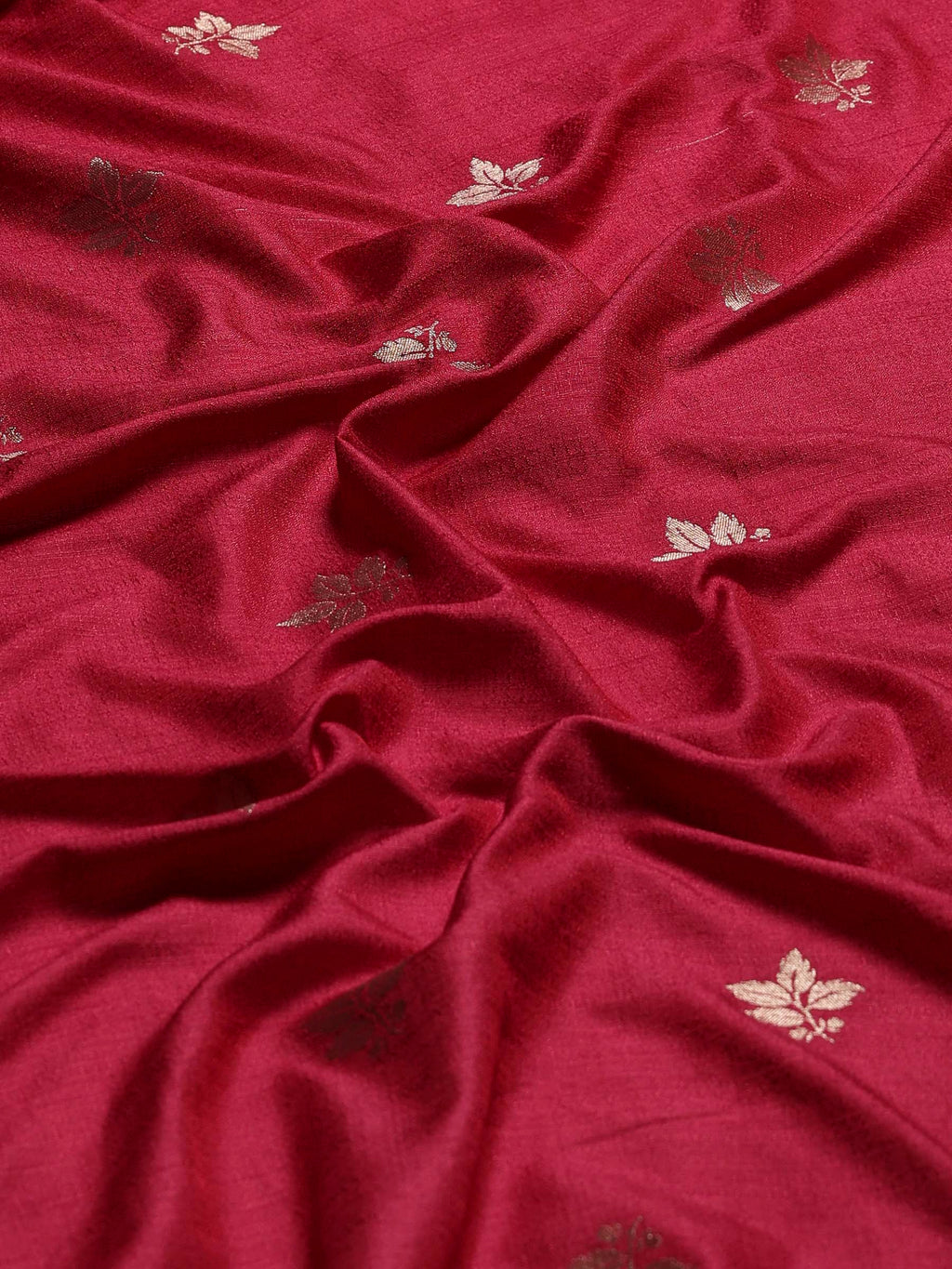 Hot Pink Woven Design Art Silk Saree