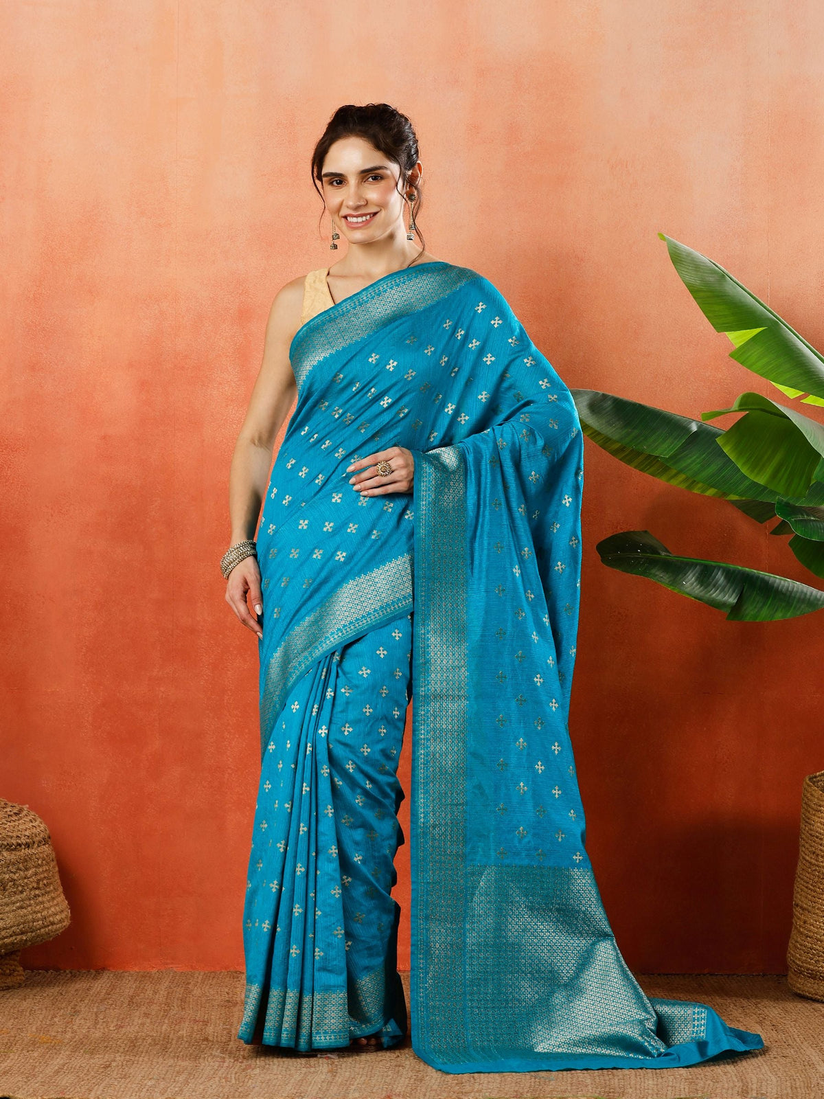 Woven Design Tussar Silk Saree
