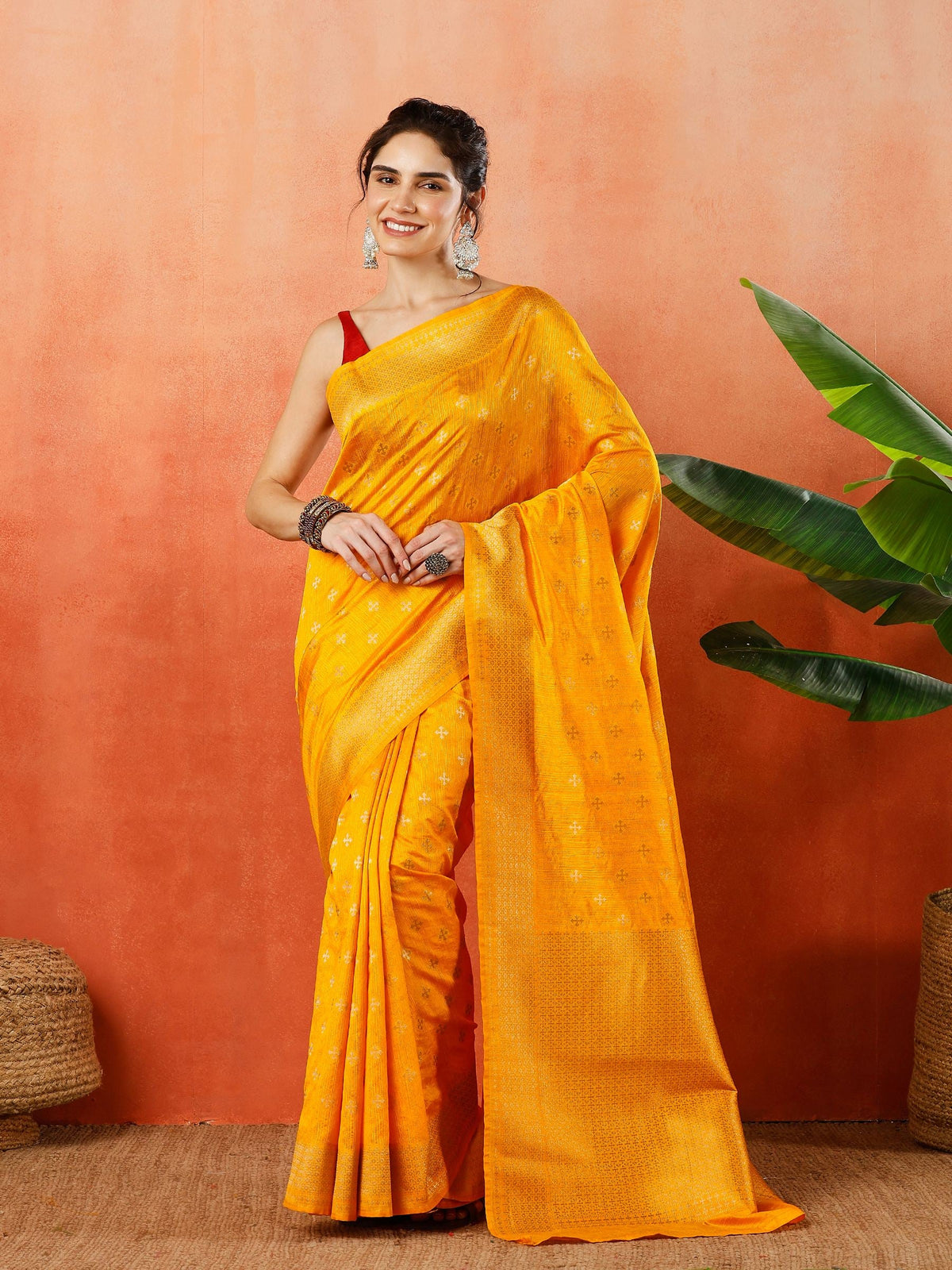Woven Design Tussar Silk Saree