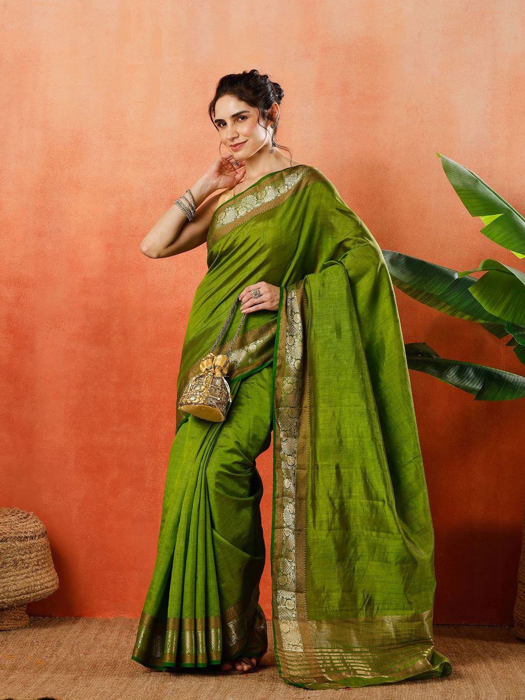 Woven Design Tussar Silk Saree