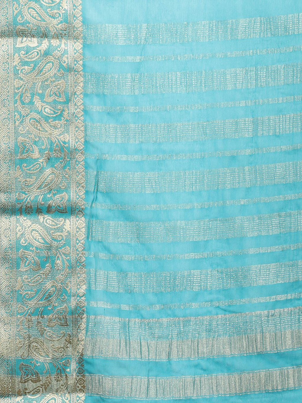Firozee Zari Work Chiffon Saree