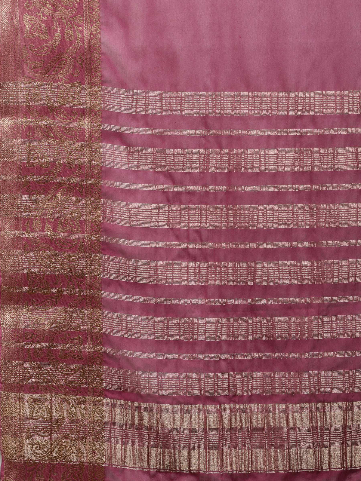 Lavender Zari Work Chiffon Saree