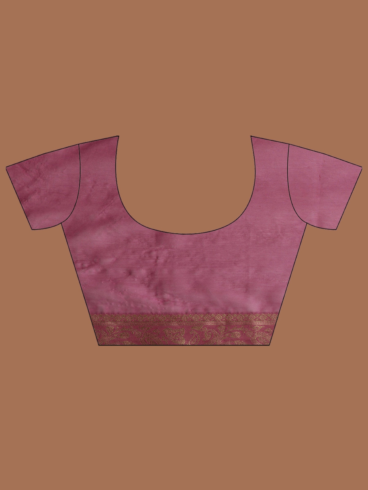 Lavender Zari Work Chiffon Saree