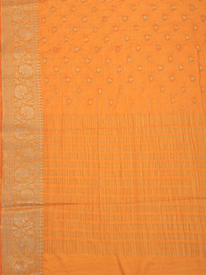 Mustard Zari Work Crepe Saree