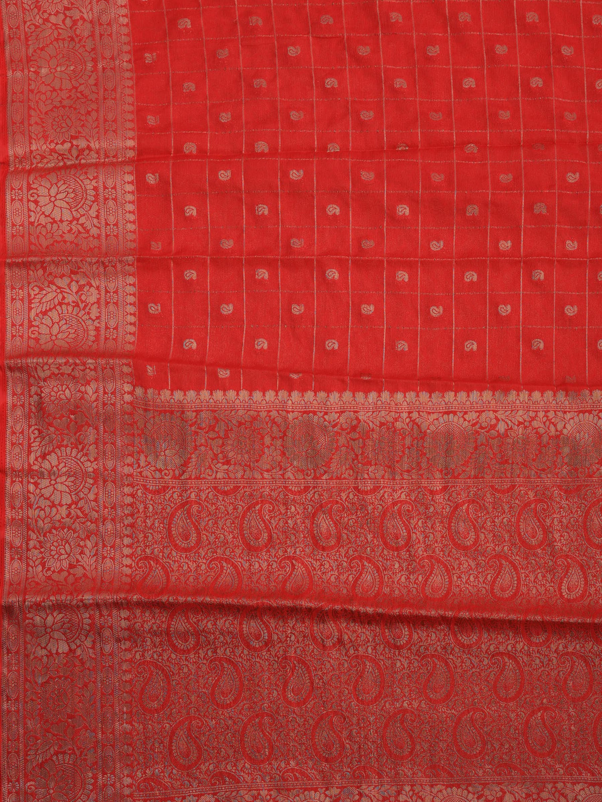 Pink Zari Work Crepe Saree