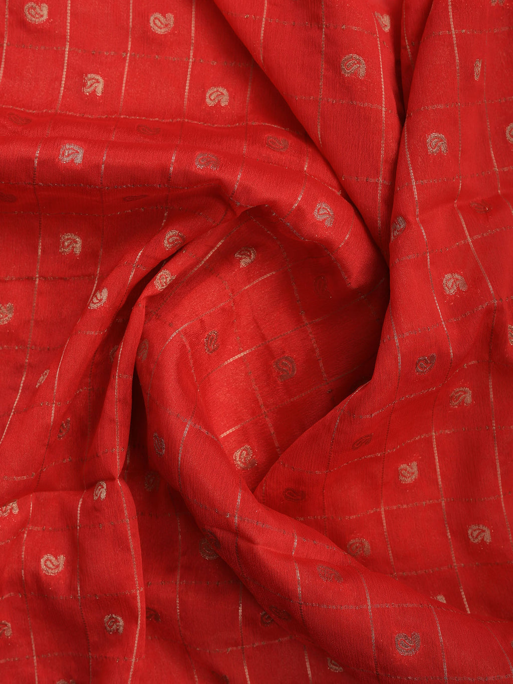 Pink Zari Work Crepe Saree