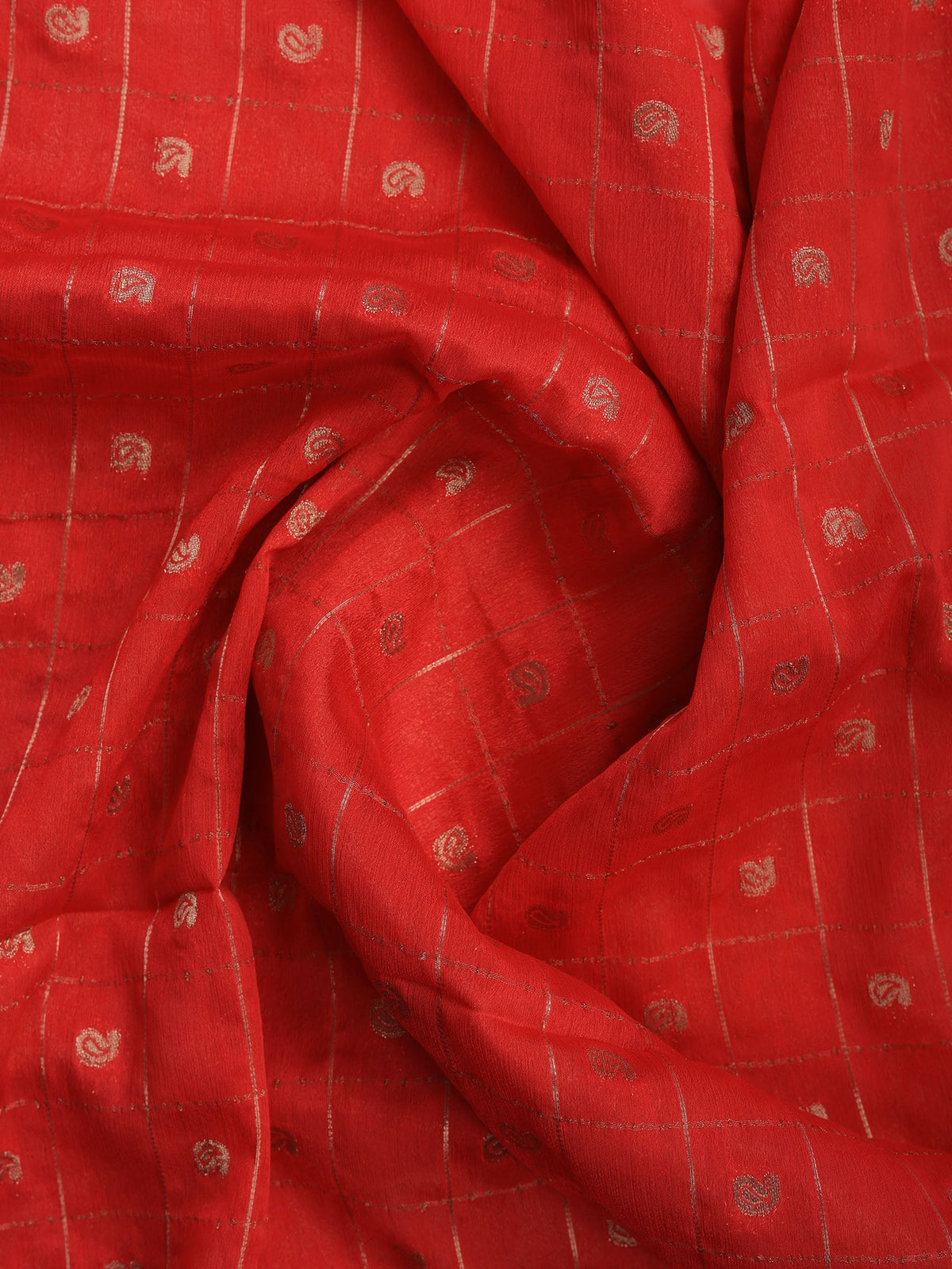 Pink Zari Work Crepe Saree