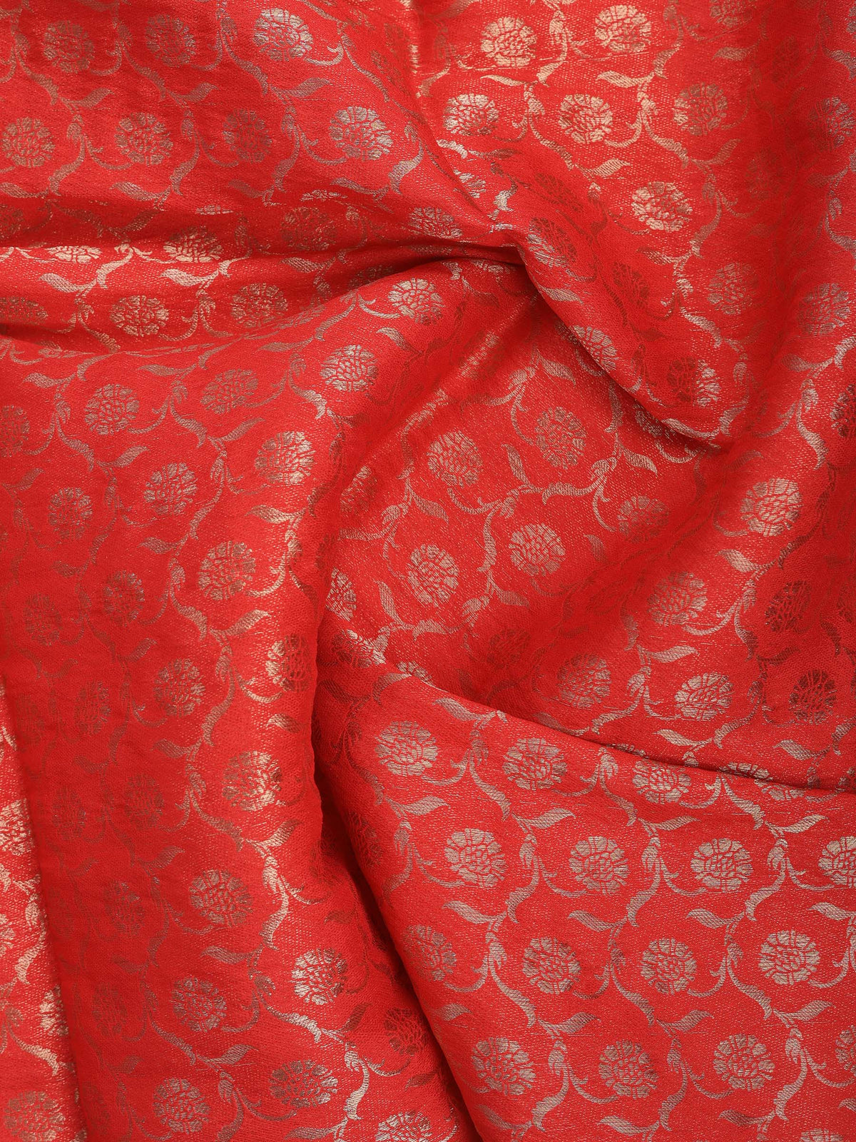 Pink Zari Work Crepe Saree