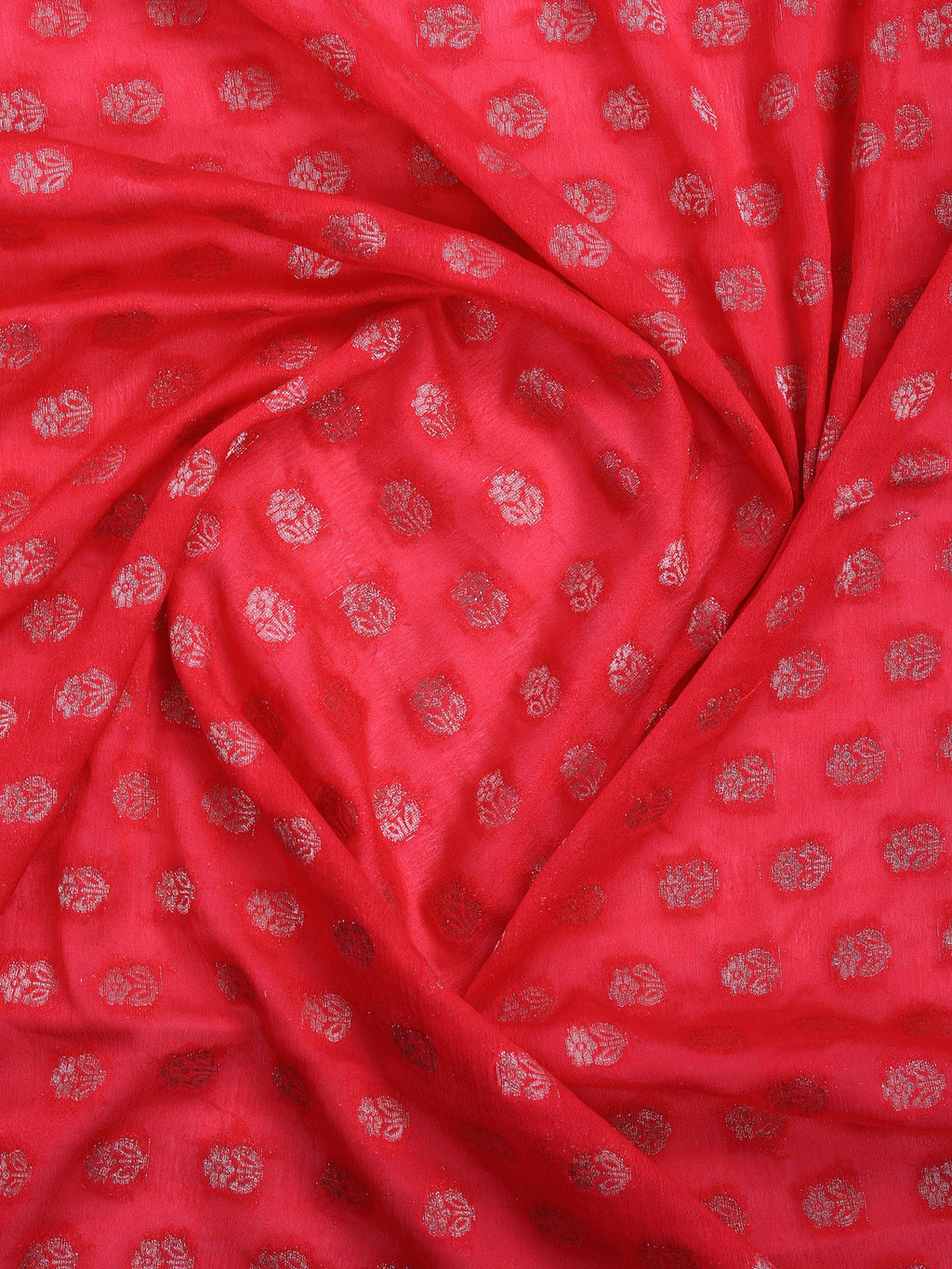 Rani Zari Work Crepe Saree