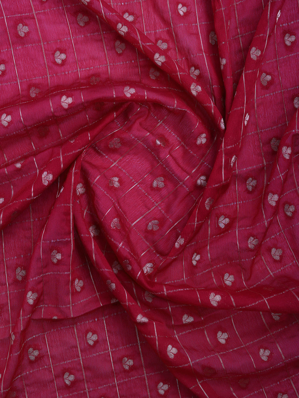 Wine Zari Work Crepe Saree