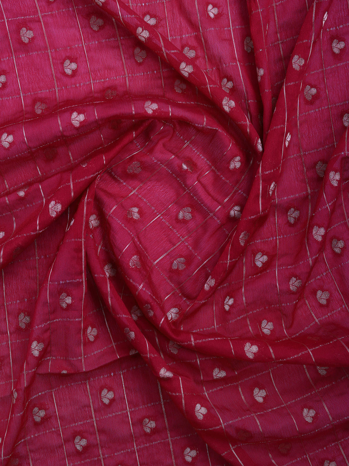 Wine Zari Work Crepe Saree