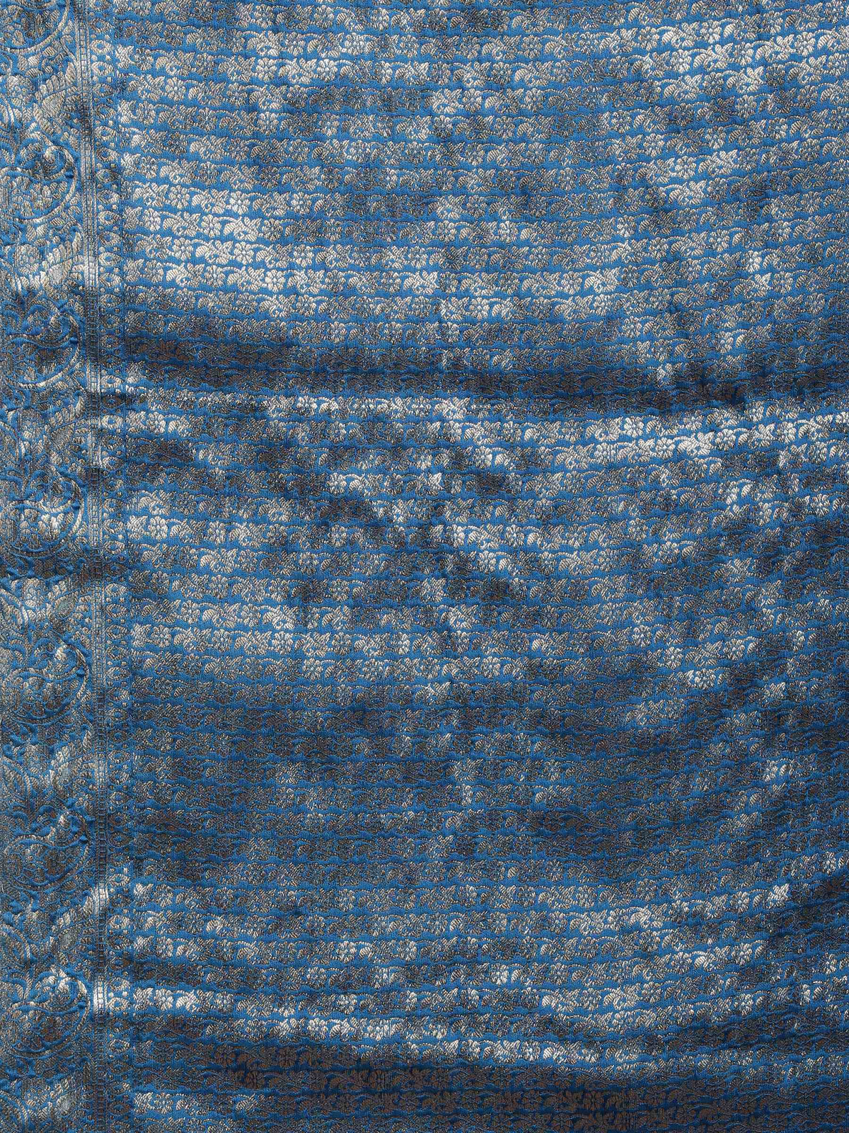 Blue Zari Work Chiffon Saree