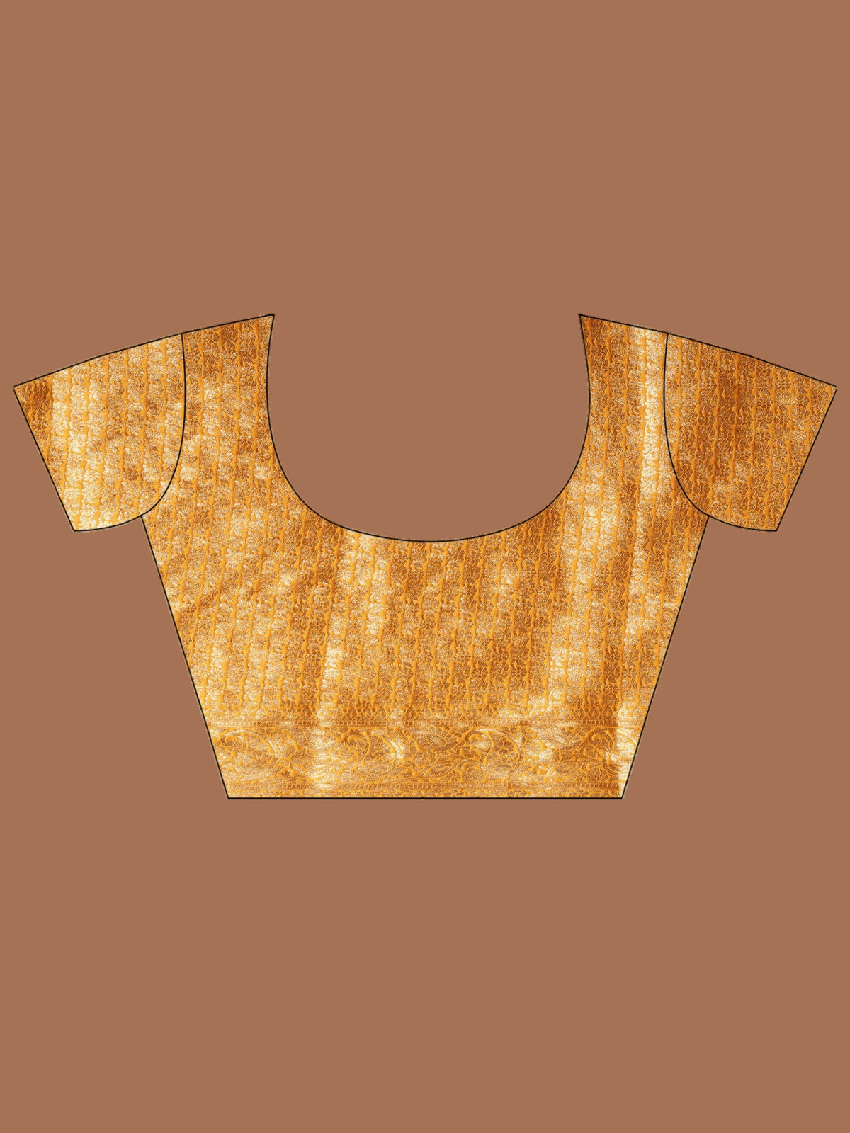 Mustard Zari Work Chiffon Saree