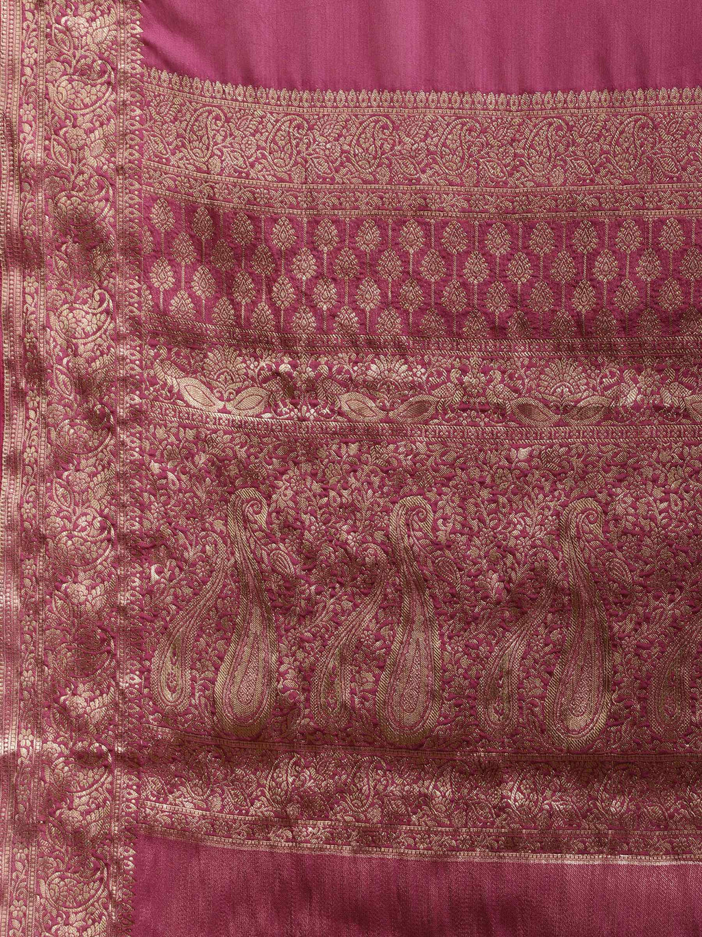 Purple Zari Work Chiffon Saree
