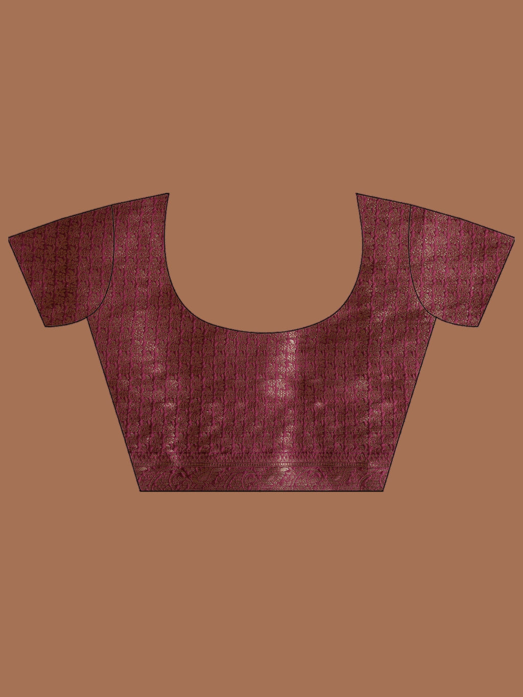 Purple Zari Work Chiffon Saree