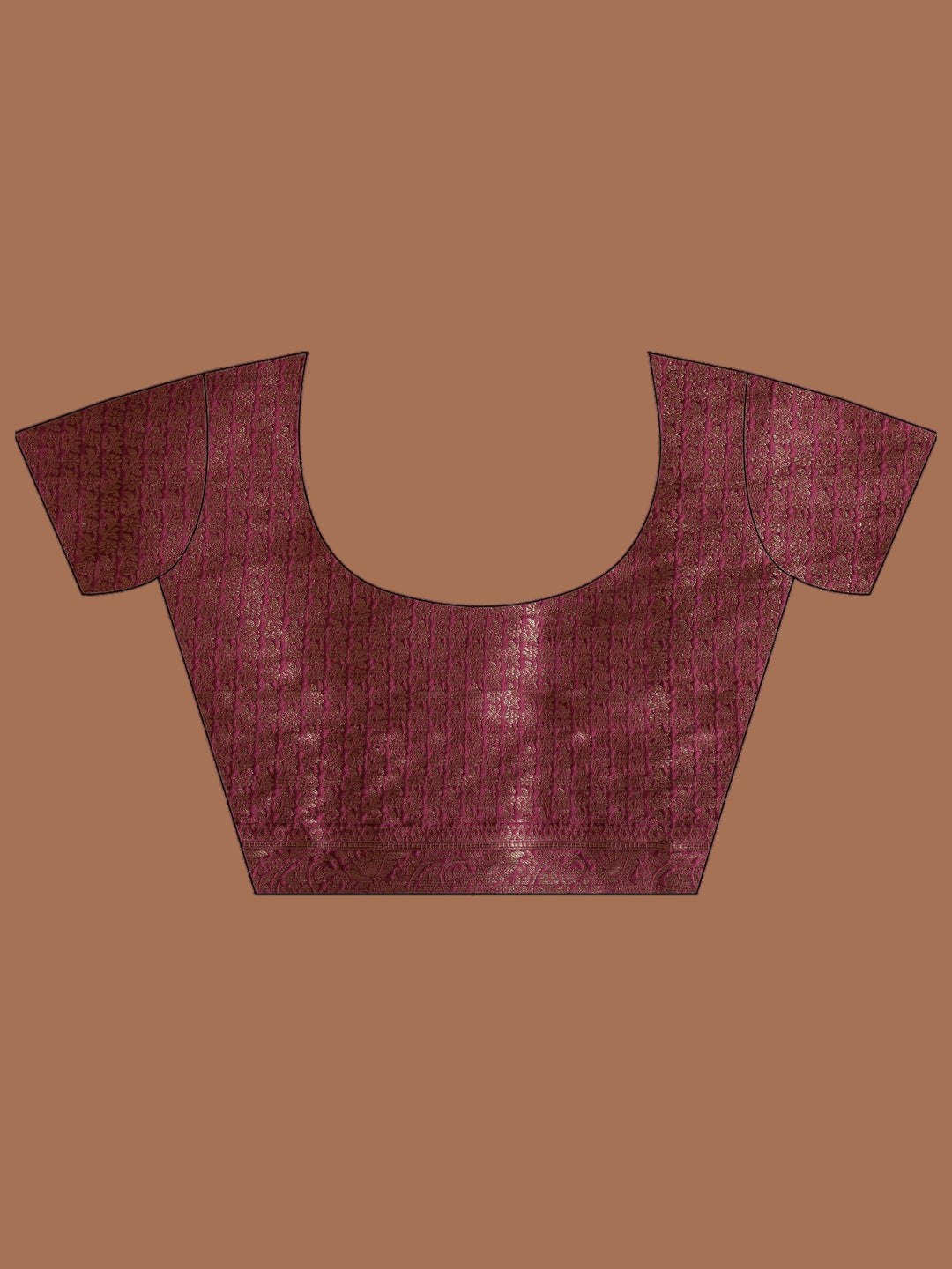 Purple Zari Work Chiffon Saree