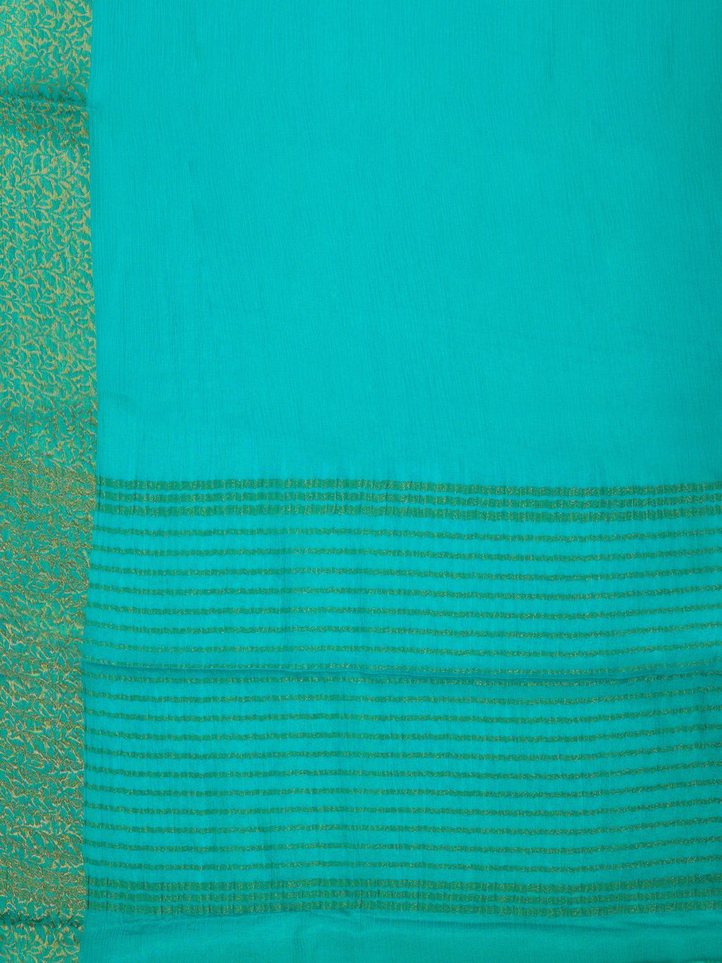 Firozee Zari Work Chiffon Saree