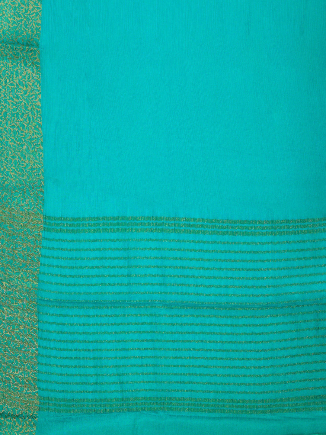 Firozee Zari Work Chiffon Saree