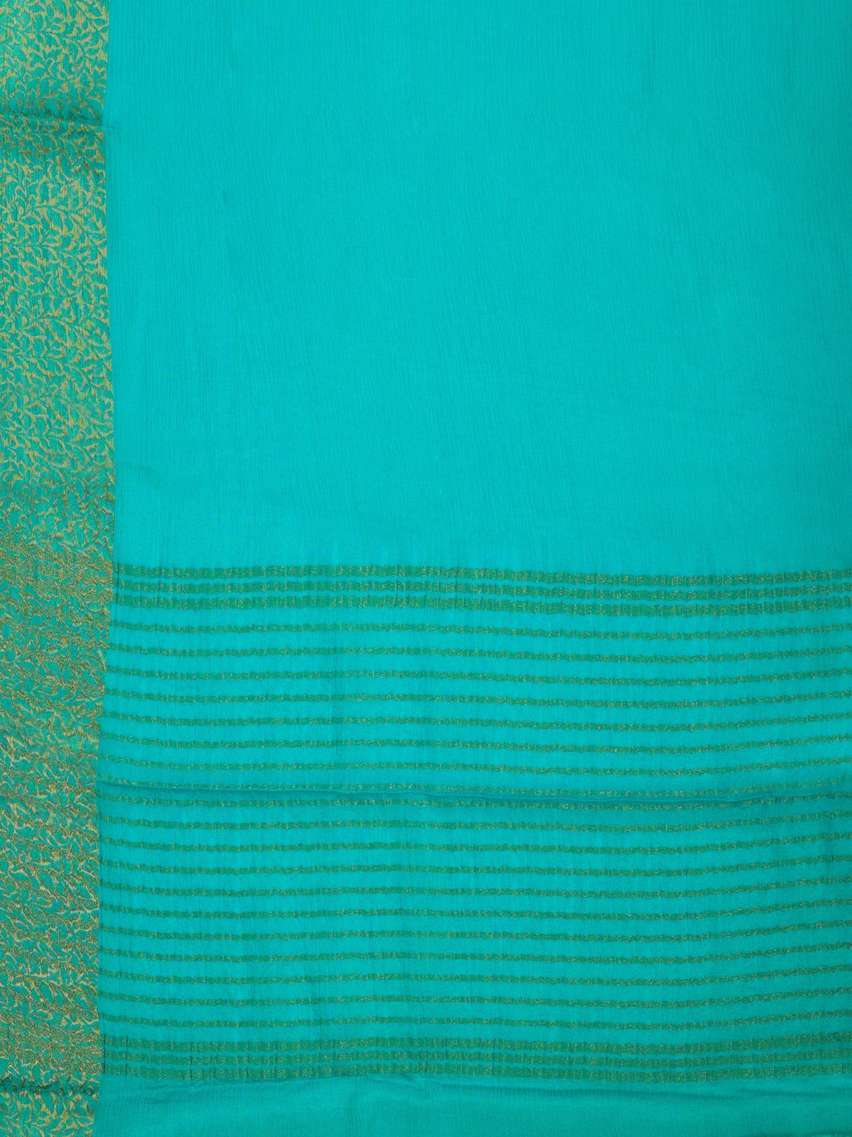 Firozee Zari Work Chiffon Saree