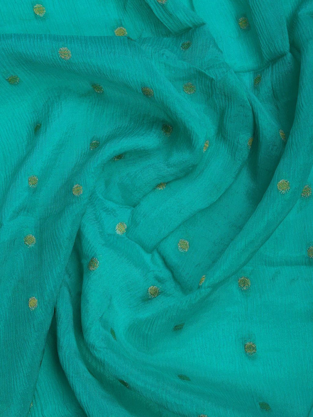 Firozee Zari Work Chiffon Saree