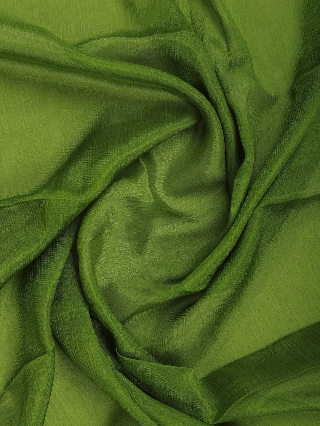 Pista Green Zari Work Chiffon Saree