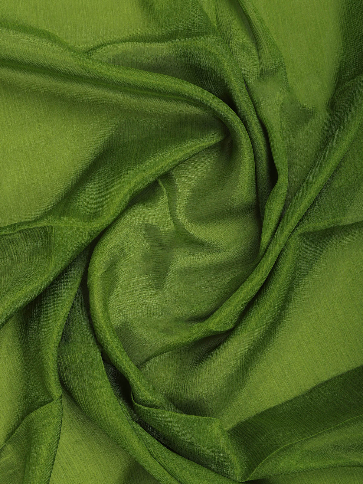 Pista Green Zari Work Chiffon Saree