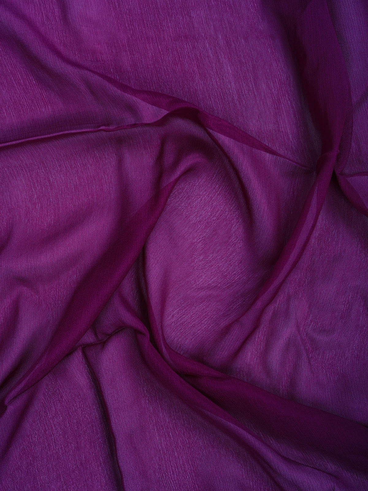 Purple Zari Work Chiffon Saree