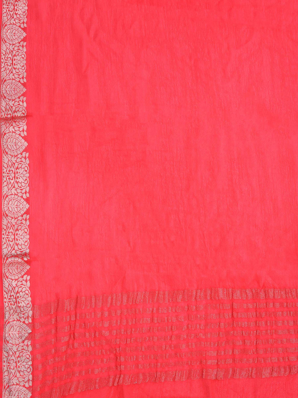 Rani Zari Work Chiffon Saree