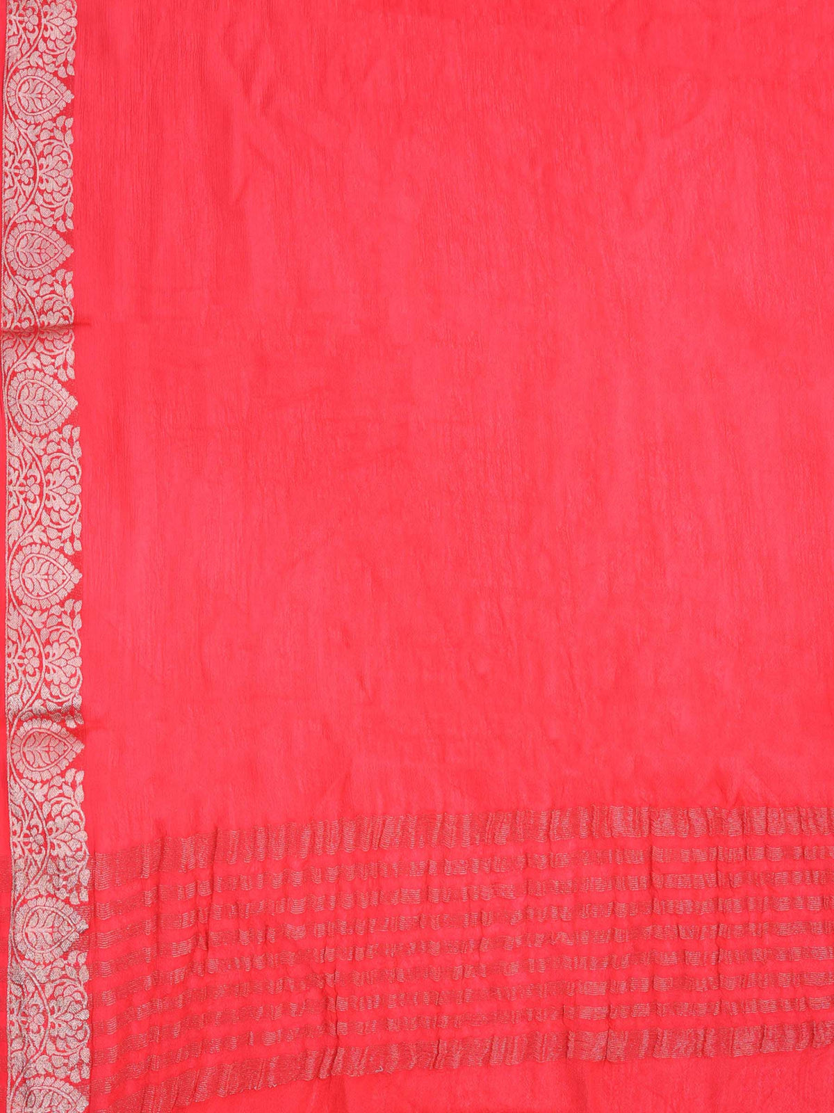 Rani Zari Work Chiffon Saree
