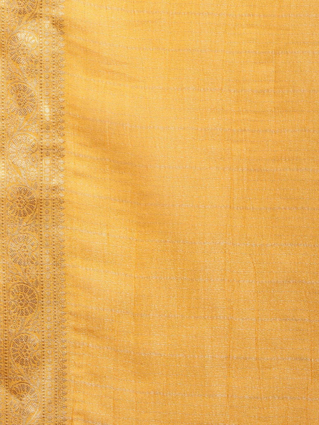 Mustard Zari Work Chiffon Saree