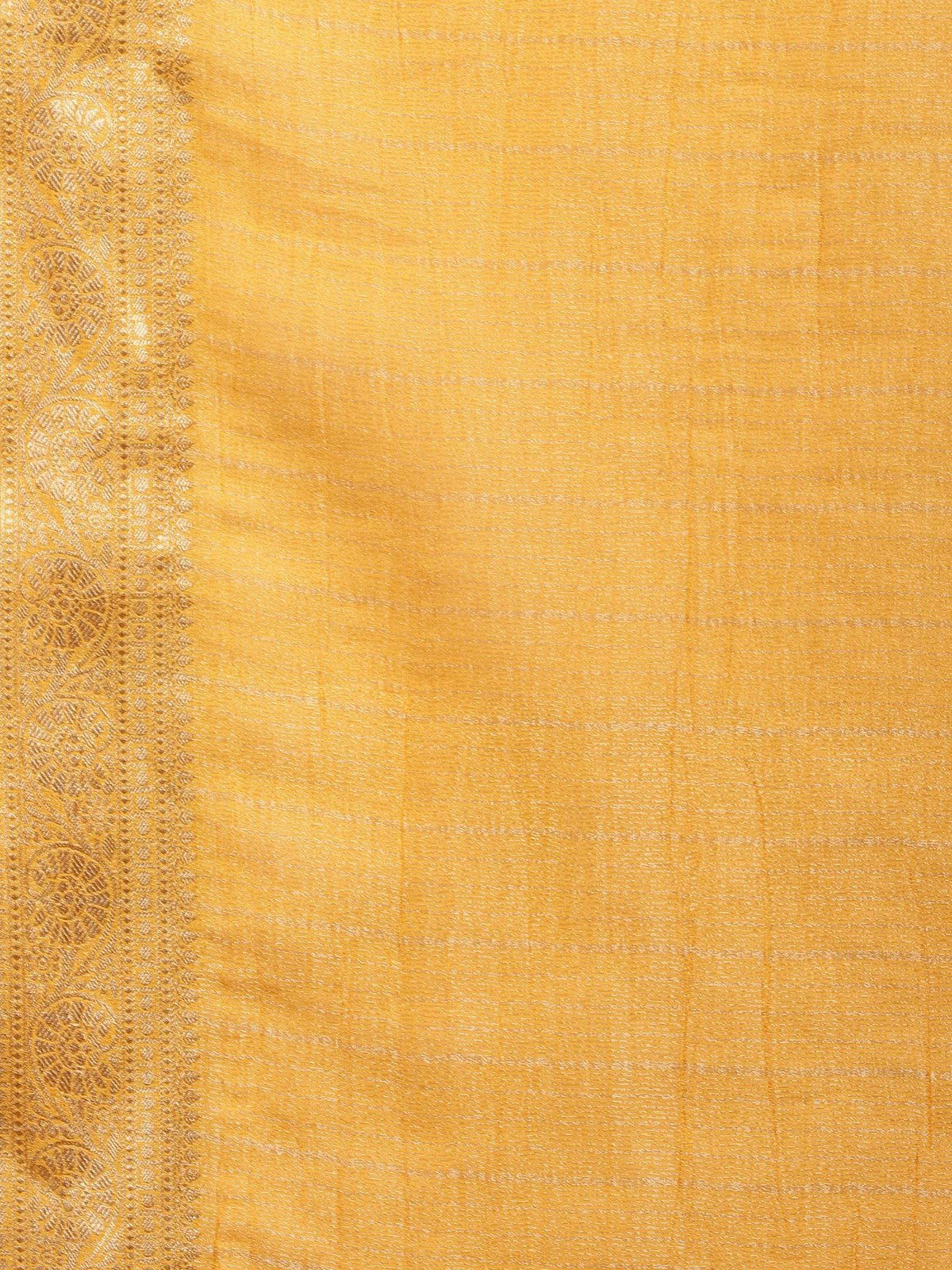 Mustard Zari Work Chiffon Saree