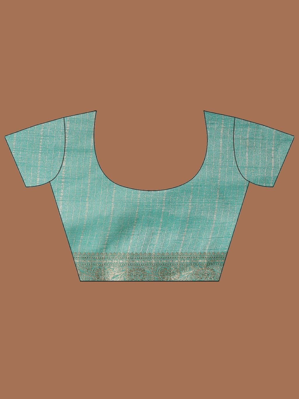Rama Green Zari Work Chiffon Saree