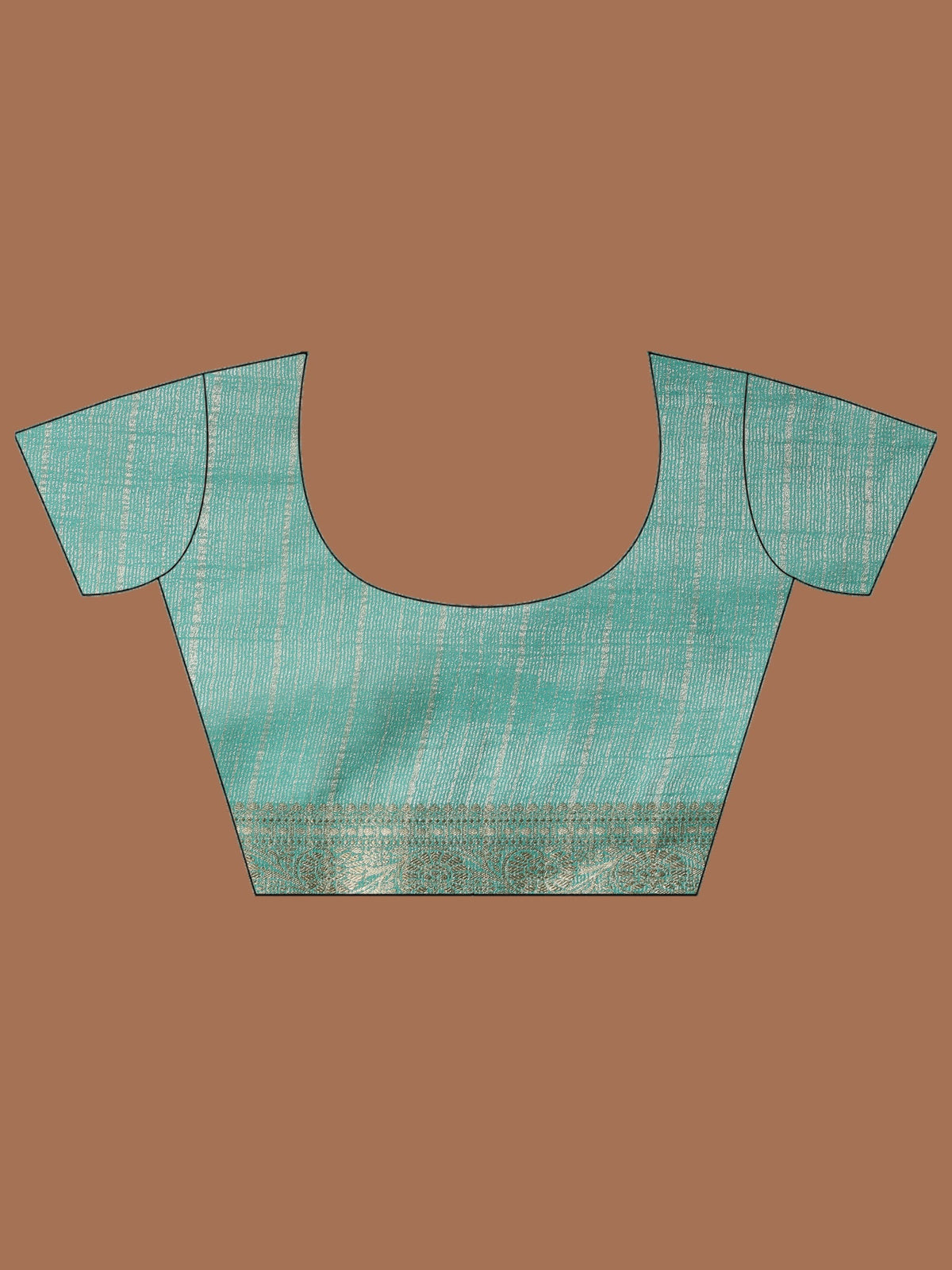 Rama Green Zari Work Chiffon Saree