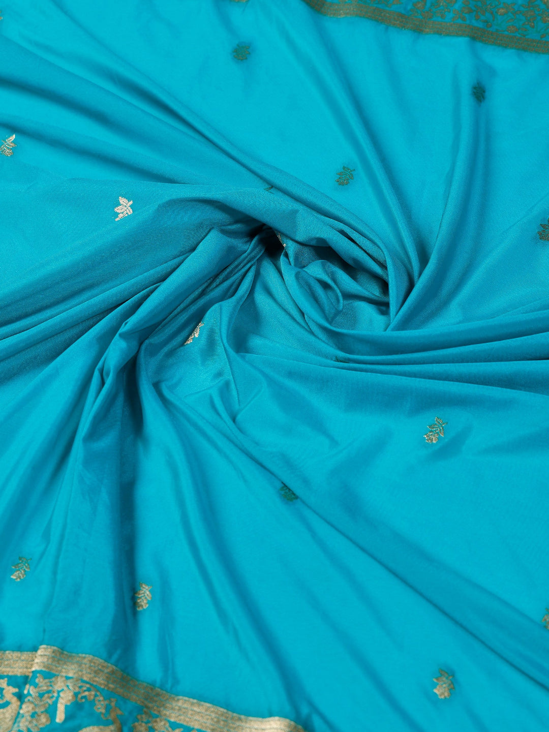 Lake Blue Woven Design Art Silk Saree