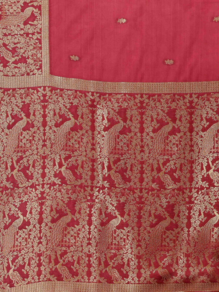 Lavender Woven Design Art Silk Saree