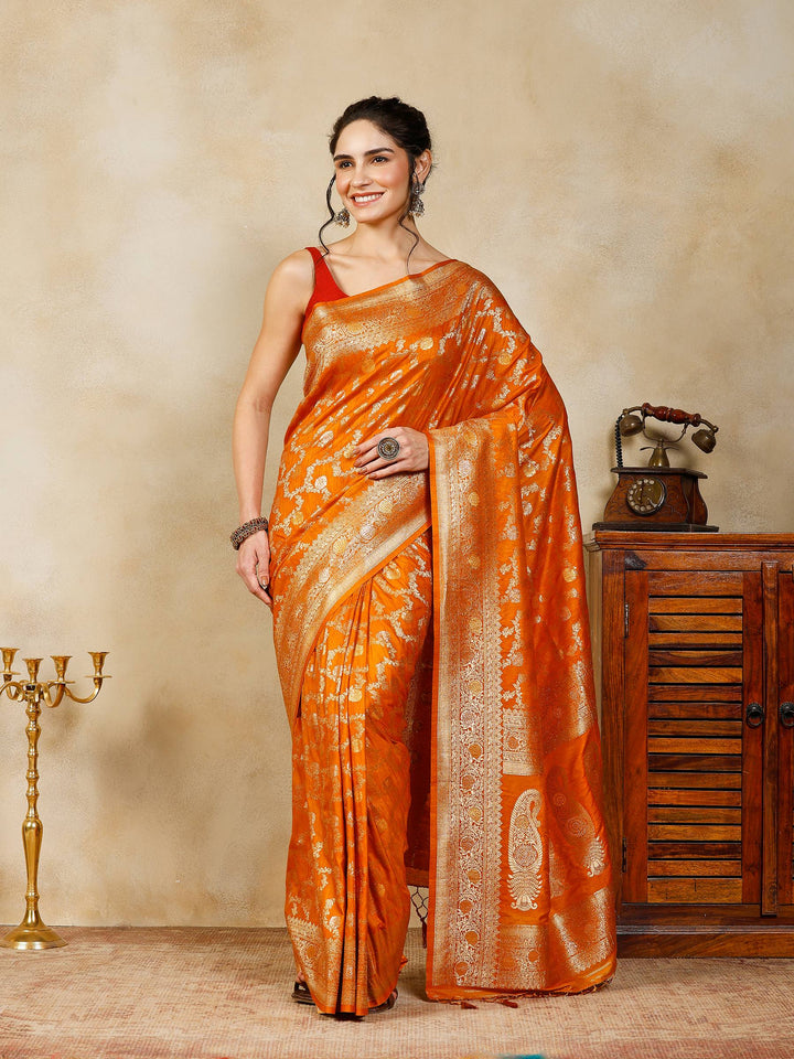 Mustard Woven Design Art Silk Saree