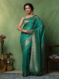 Green Woven Design Art Silk Saree