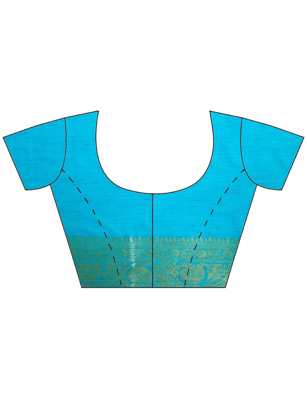 Lake Blue Woven Design Art Silk Saree
