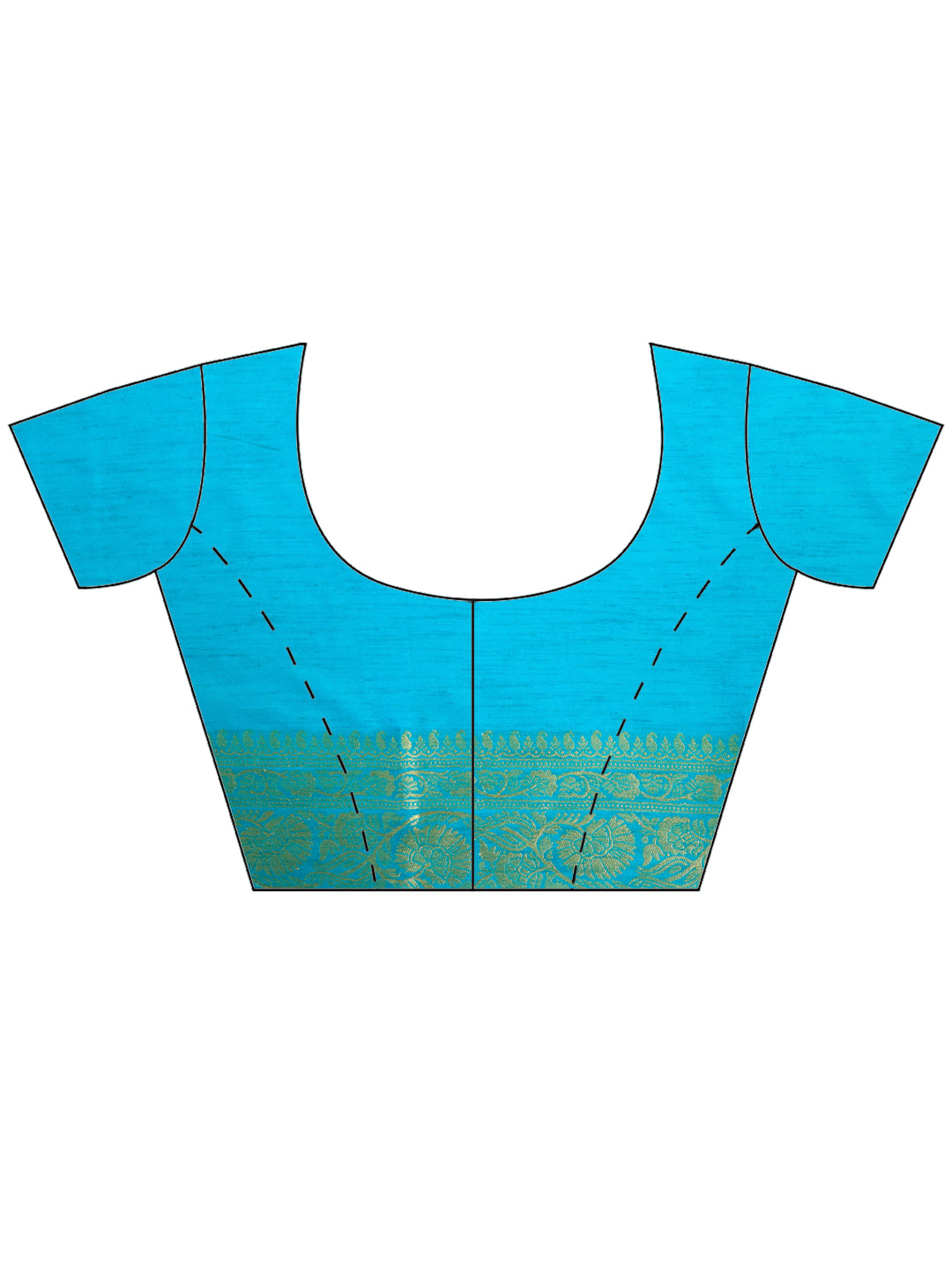 Lake Blue Woven Design Art Silk Saree