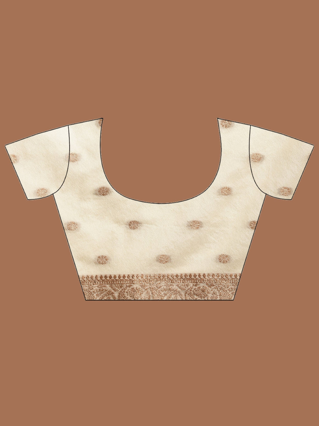 Beige Embroidered Georgette Saree