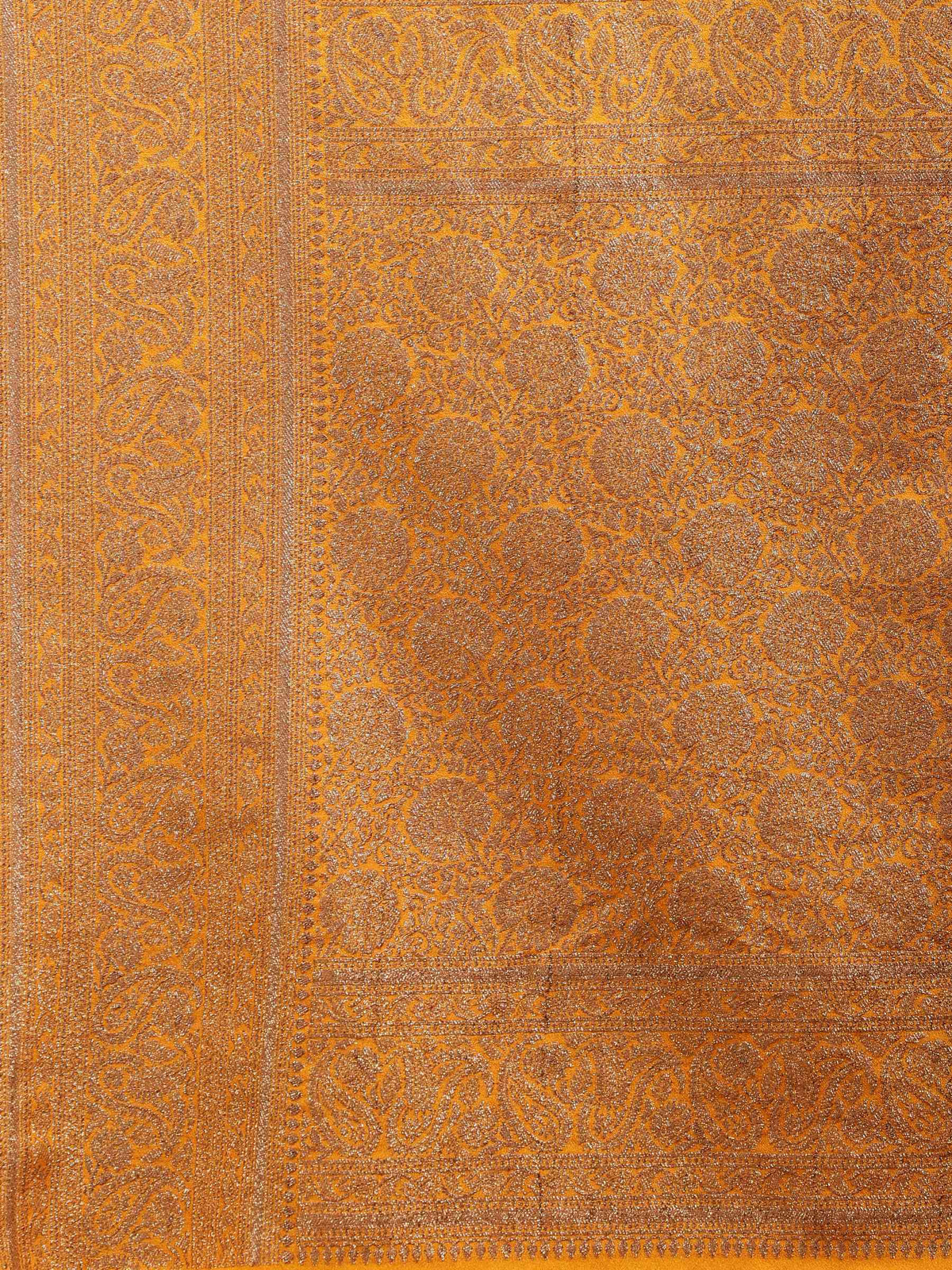 Mustard Embroidered Georgette Saree